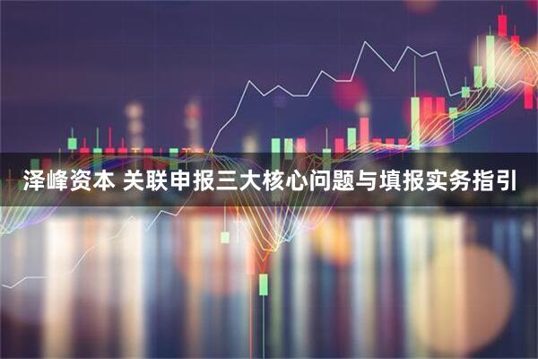 泽峰资本 关联申报三大核心问题与填报实务指引